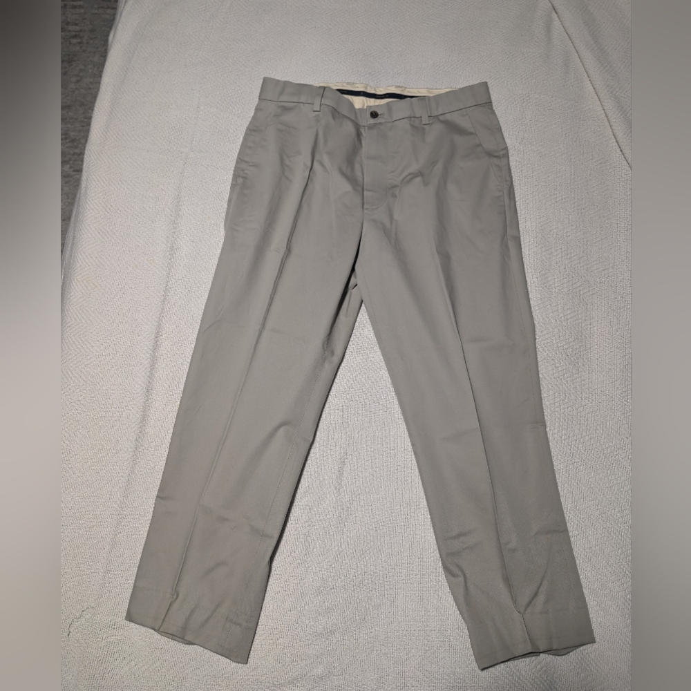 Brooks Brothers Light Tan Dress Trousers, 35W/25.5L
